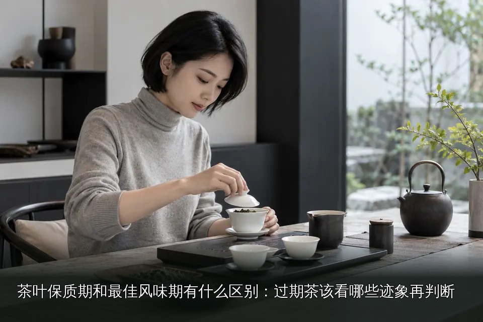 年轻女性品茶主题图｜现代黑白茶空间