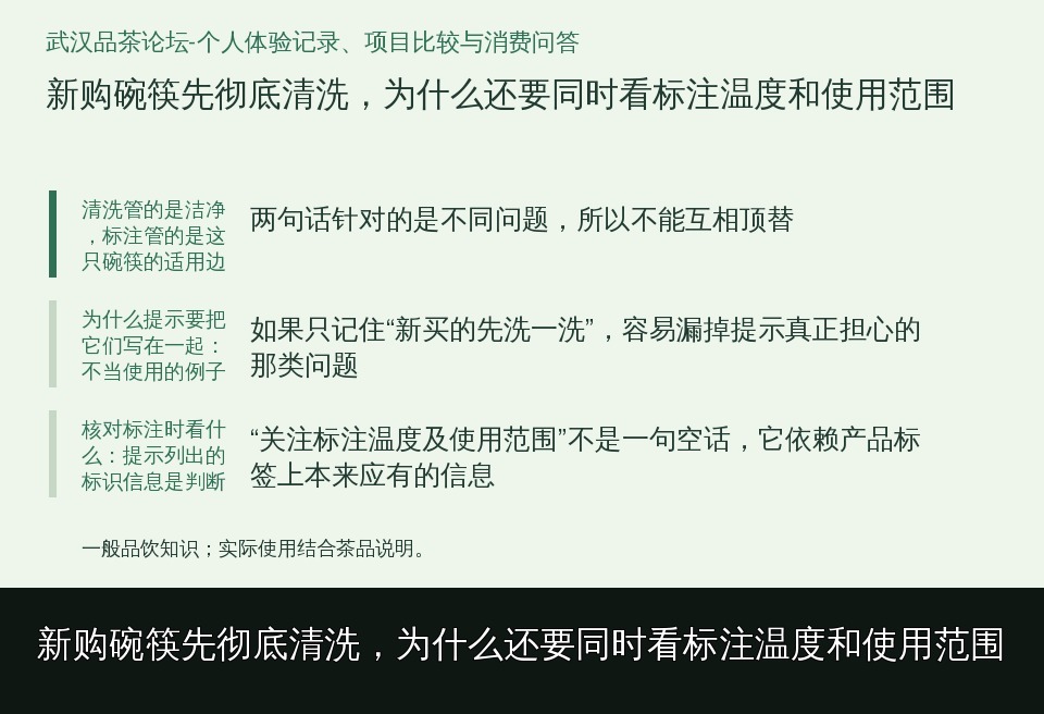 新购碗筷先彻底清洗,为什么还要同时看标注温度和使用范围的知识要点示意图